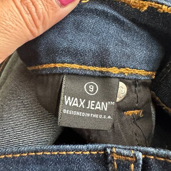 2/$30 NWT Wax Jean Wide Flare Denim Mid-rise Dark Wash 9 #A1604 - Picture 5 of 8